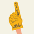 Top Fan No. 1 Sister Card