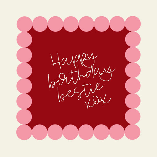 Happy Birthday Bestie XOX Card