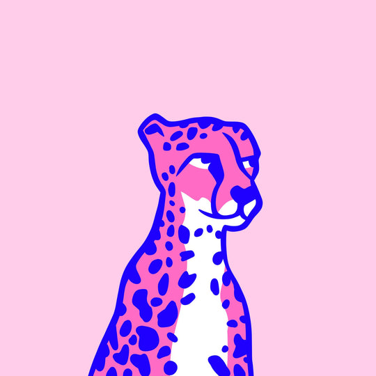 Pink Cheetah Card