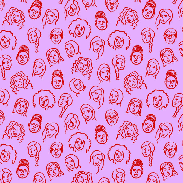 Women Collage International Women's Day Pink Card