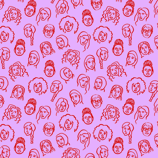 Women Collage International Women's Day Pink Card