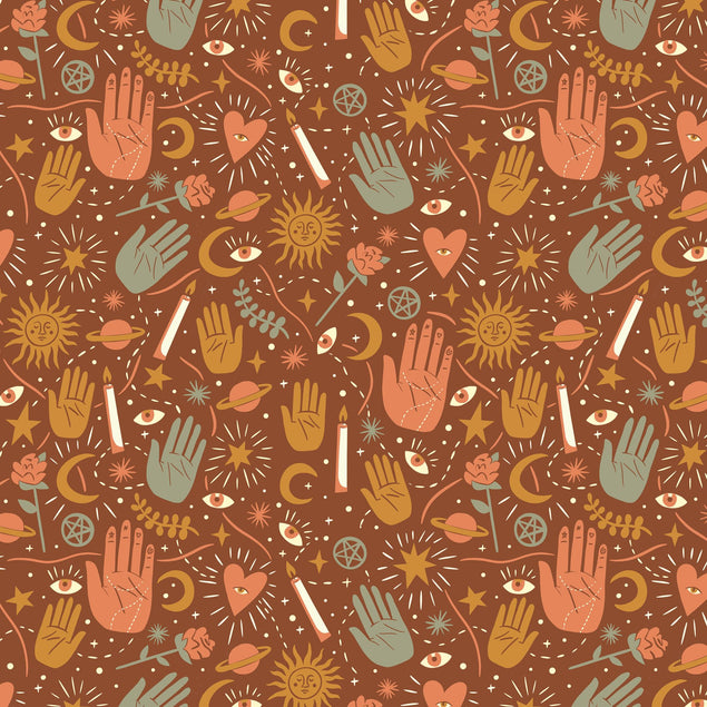 Brown Illustrated Magical Card