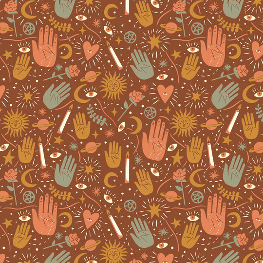 Brown Illustrated Magical Card