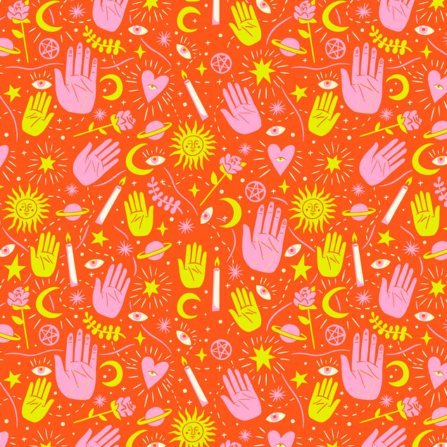 Orange Illustrated Magical Card