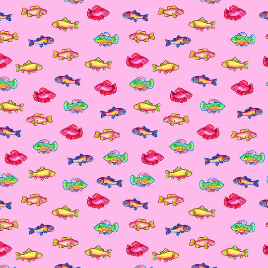 Pink Illustrated Fish Card