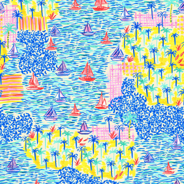 Boats And Beaches Holiday Card