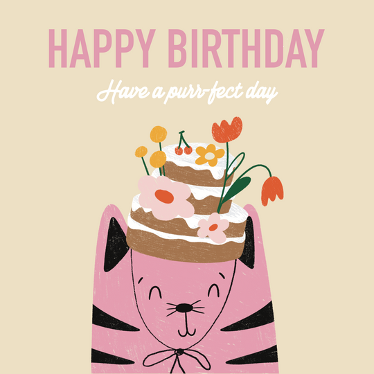 Have a Purrfect Birthday Cute Cat Card