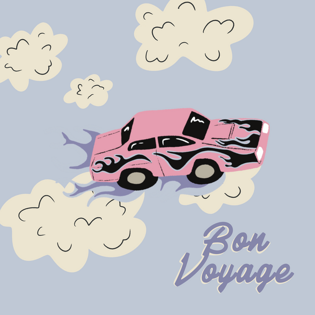 Bon Voyage Race Car Card