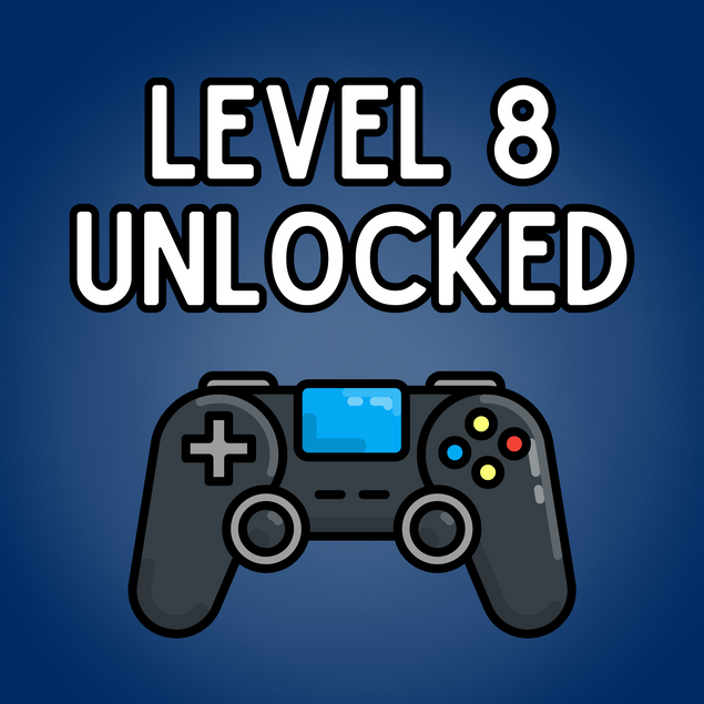 Level 8 Unlocked - 8th Birthday Card For Gamers