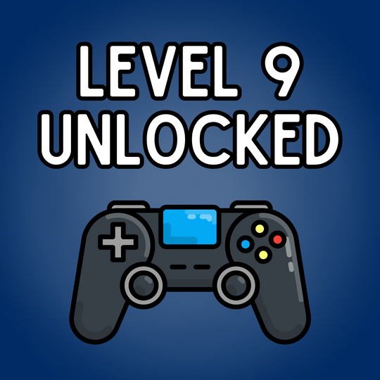 Level 9 Unlocked - 9th Birthday Card For Gamers