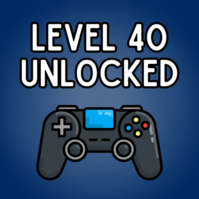 Level 40 Unlocked - 40th Birthday Card For Gamers