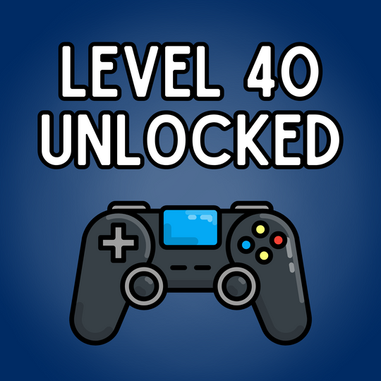 Level 40 Unlocked - 40th Birthday Card For Gamers