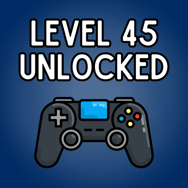 Level 45 Unlocked - 45th Birthday Card For Gamers