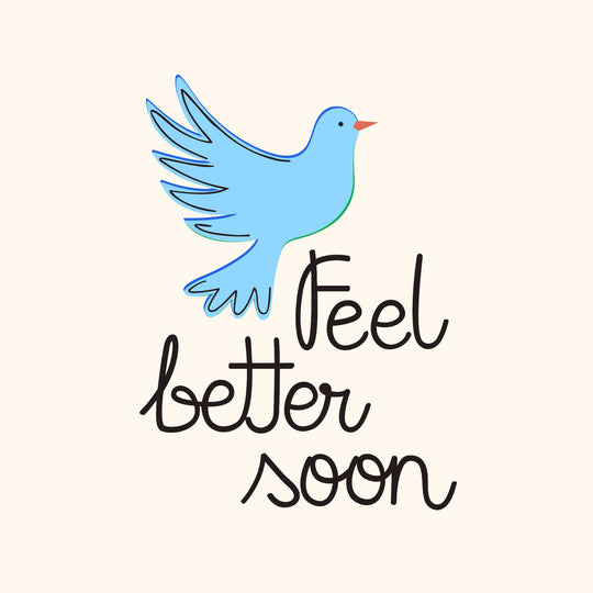 Feel Better Soon Blue Bird Card