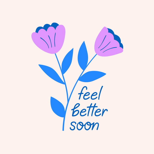 Feel Better Soon Purple Tulips Card