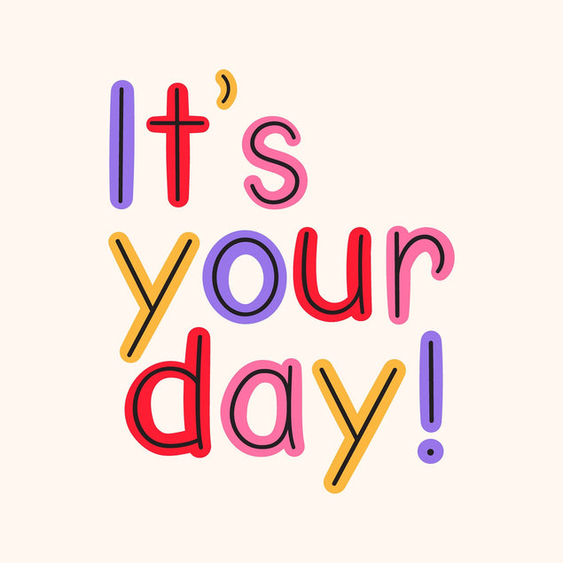 It's Your Day! Colourful Letters Birthday Card