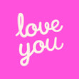 Love You Simple Pink Card