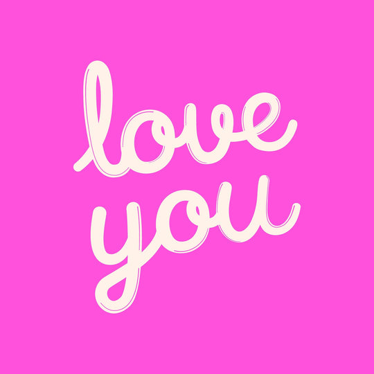 Love You Simple Pink Card