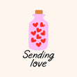 Sending Love - Jar Of Hearts Card