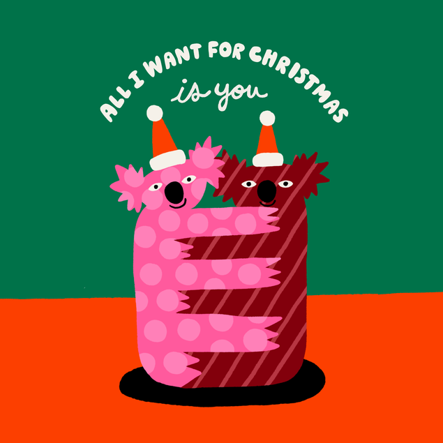 All I Want For Christmas Is You Funny Koalas Card