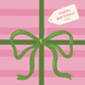 Happy Birthday Green Present Ribbon Card
