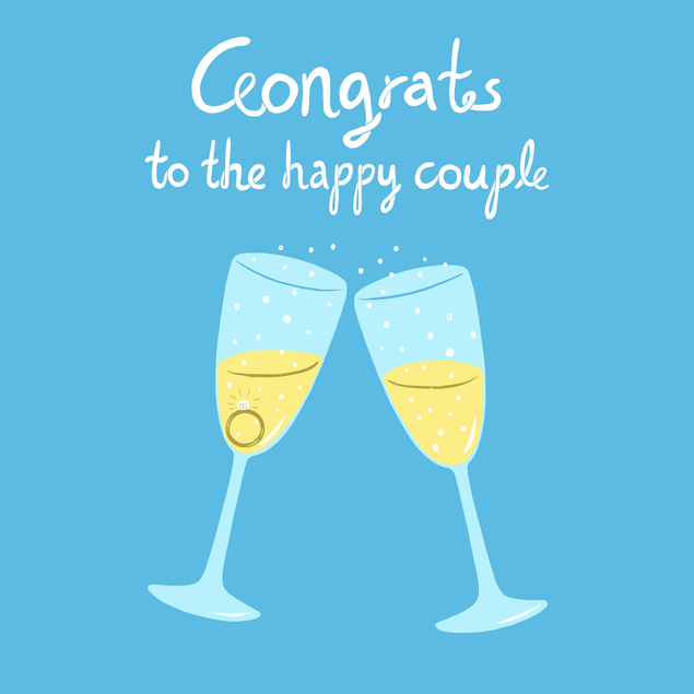 Congrats To The Happy Couple Card