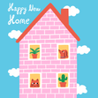 Happy New Home - Pink House Card