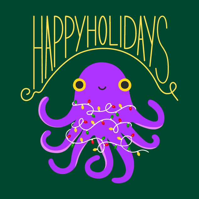 Happy Holidays  - Festive Octopus Card