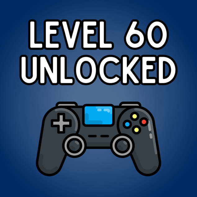 Level 60 Unlocked - 60th Birthday Card For Gamers
