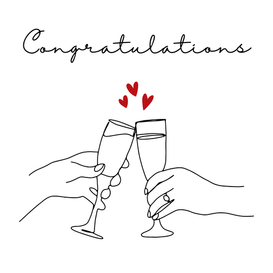 Congratulations Elegant Engagement Card