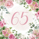 65th Birthday Pink Flowers Card