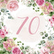 70th Birthday Pink Flowers Card