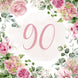 90th Birthday Pink Flowers Card