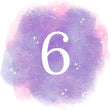 6th Birthday Purple Sky Card