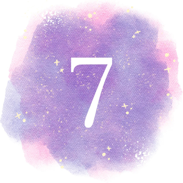 7th Birthday Purple Sky Card