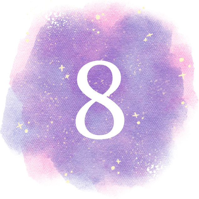 8th Birthday Purple Sky Card