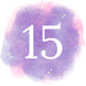 15th Birthday Purple Sky Card