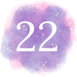 22nd Birthday Purple Sky Card