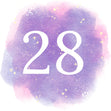 28th Birthday Purple Sky Card