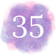 35th Birthday Purple Sky Card