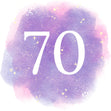 70th Birthday Purple Sky Card