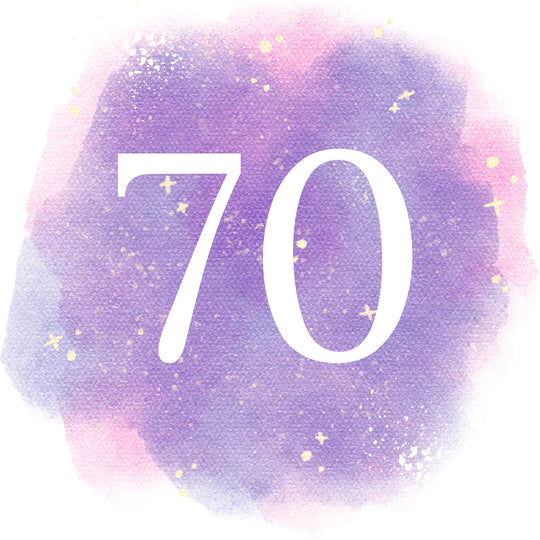 70th Birthday Purple Sky Card