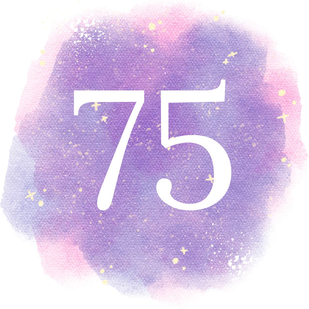 75th Birthday Purple Sky Card
