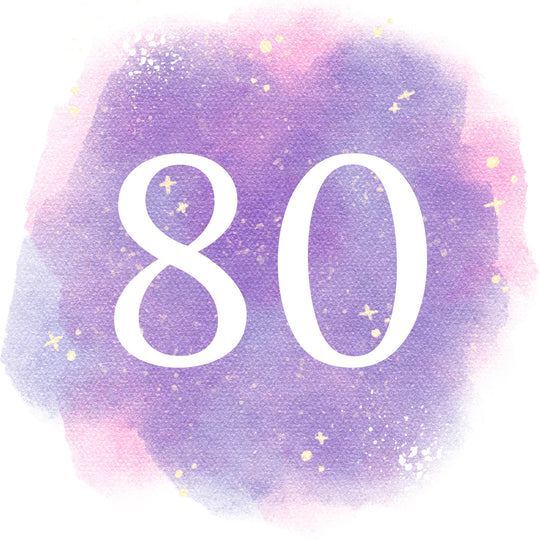 80th Birthday Purple Sky Card