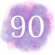 90th Birthday Purple Sky Card