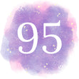 95th Birthday Purple Sky Card