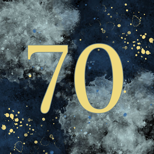 70th Birthday Abstract Design Card