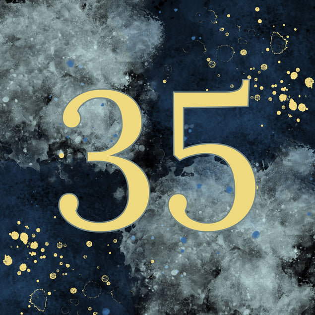 35th Birthday Abstract Design Card