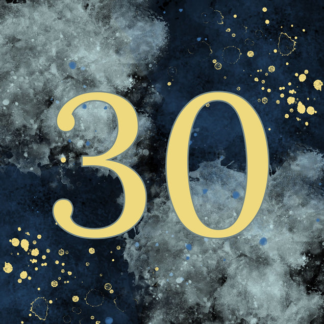 30th Birthday Abstract Design Card