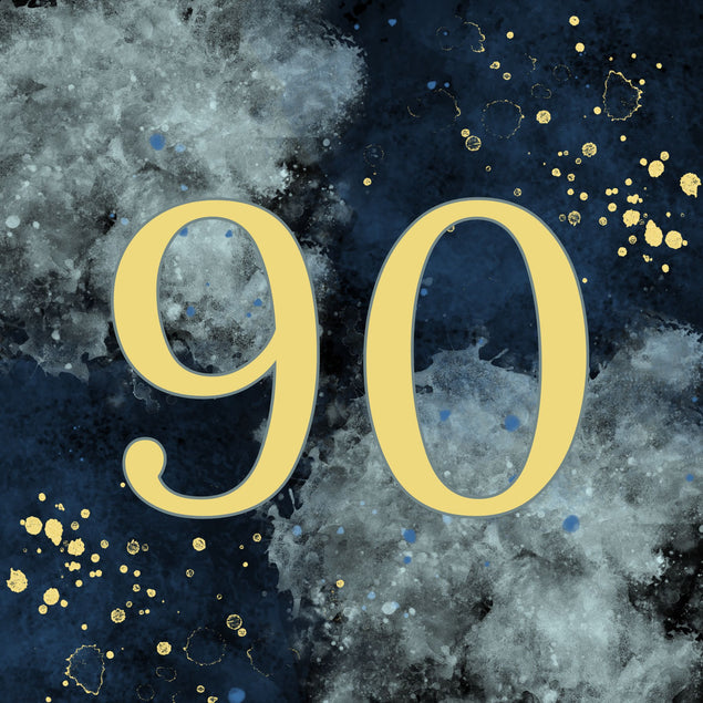 90th Birthday Abstract Design Card